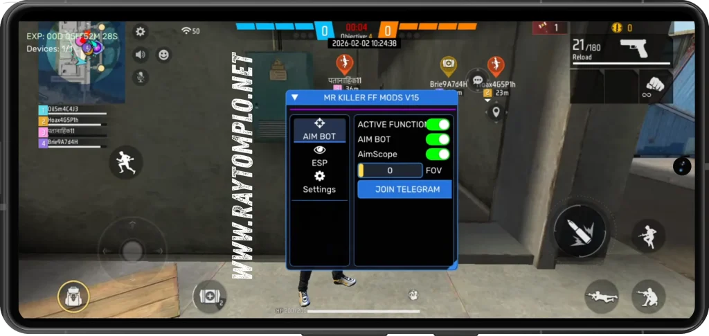 Raytomplo Free Fire Mod APK Unlock Premium Features Screenshot 01 Raytomplo.net